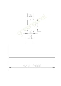 Profil "C" do płyty o grubości 10mm
